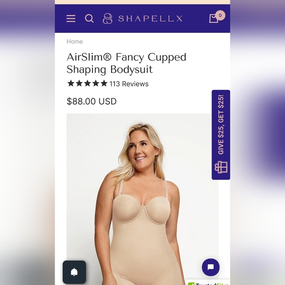 Shapellx AirSlim® Fancy Cupped Shaping Bodysuit - Picture 3 of 4